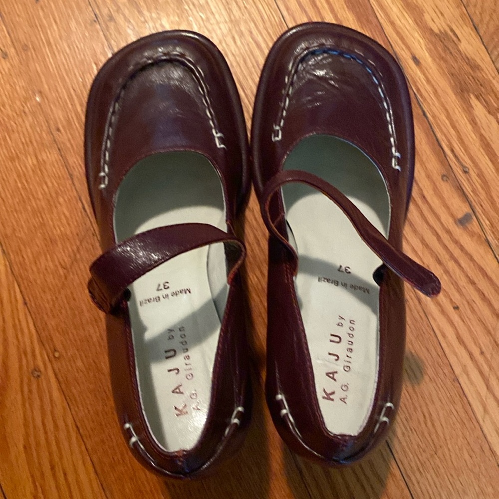 wedge mary jane 37 Kaju by AG Giraudon wine purple